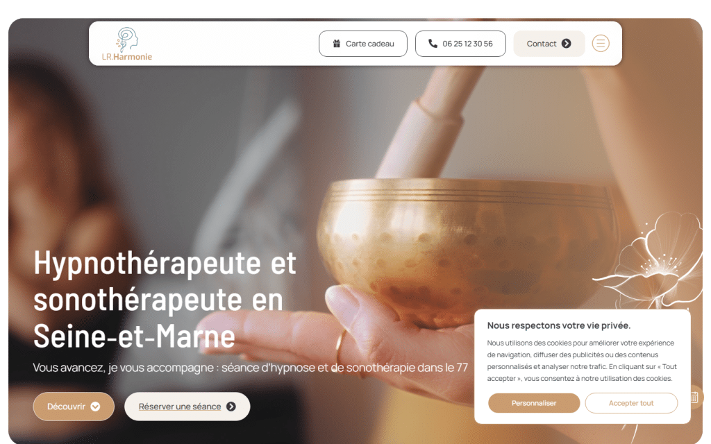 Aperçu du site LR Harmonie