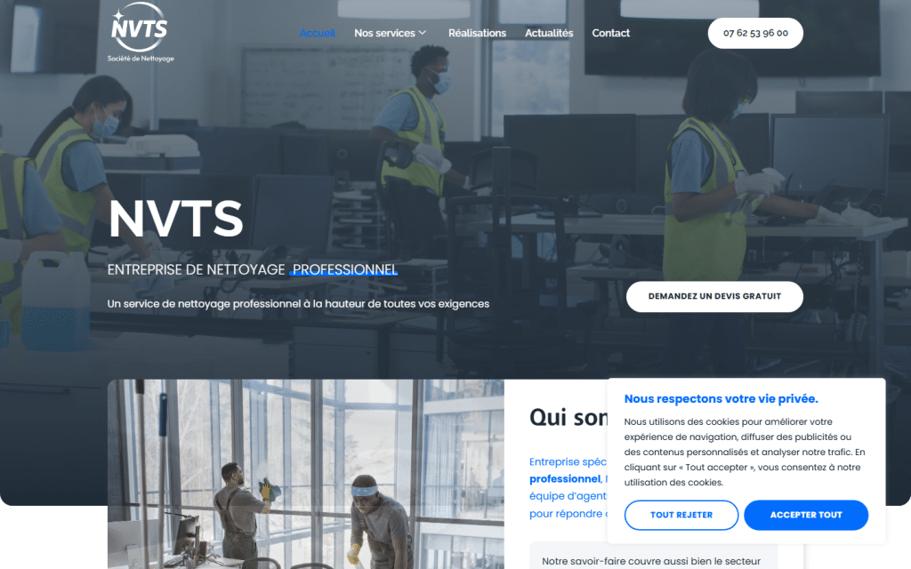 Aperçu du site NVTS