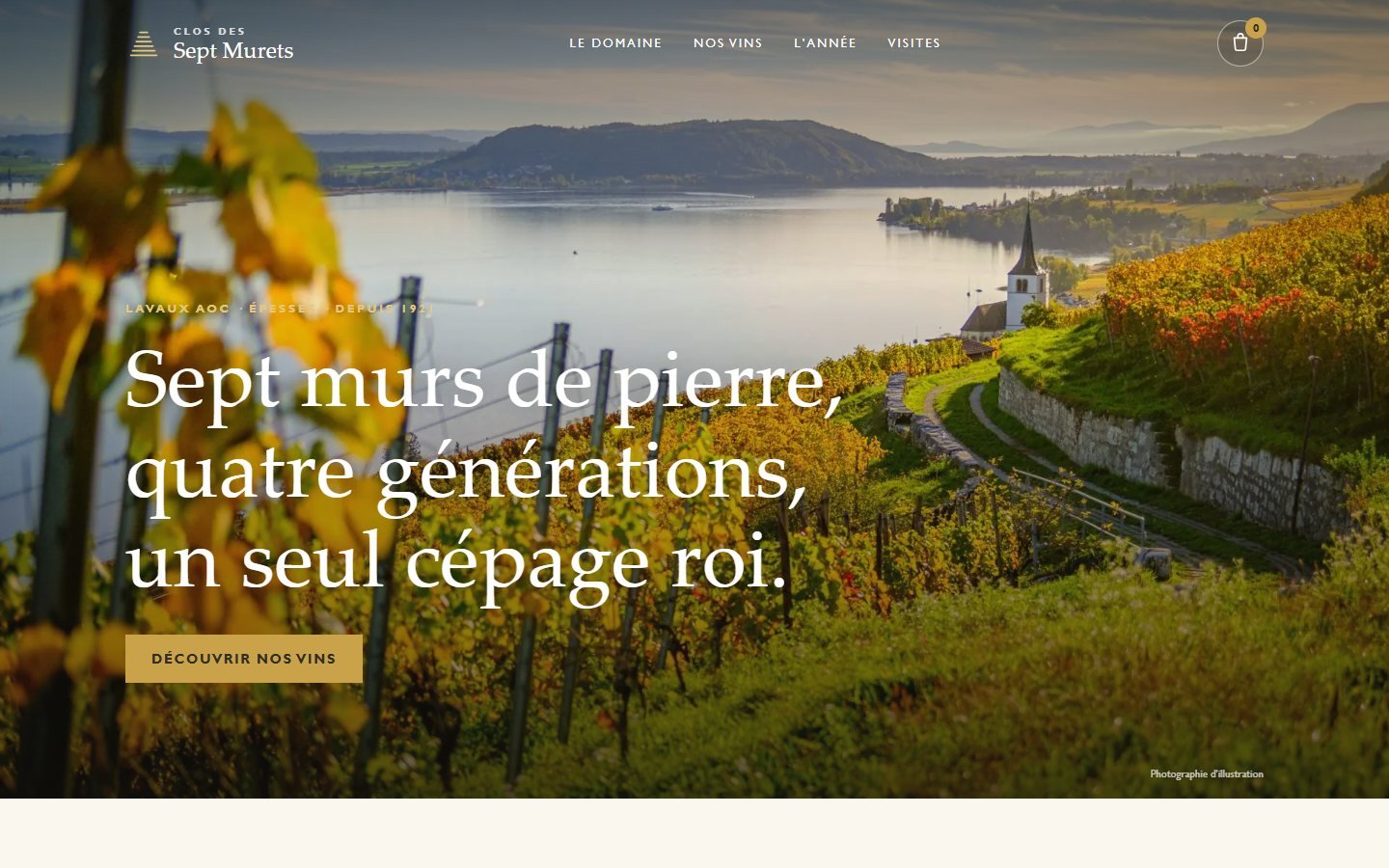 Le site Clos des Sept Murets sur ordinateur