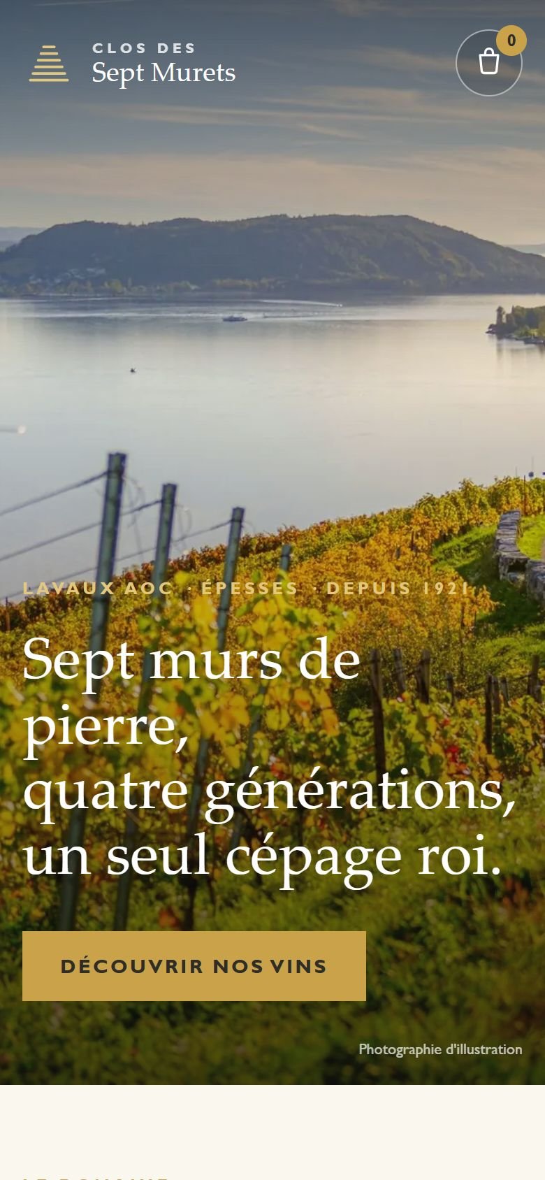 Le site Clos des Sept Murets sur mobile
